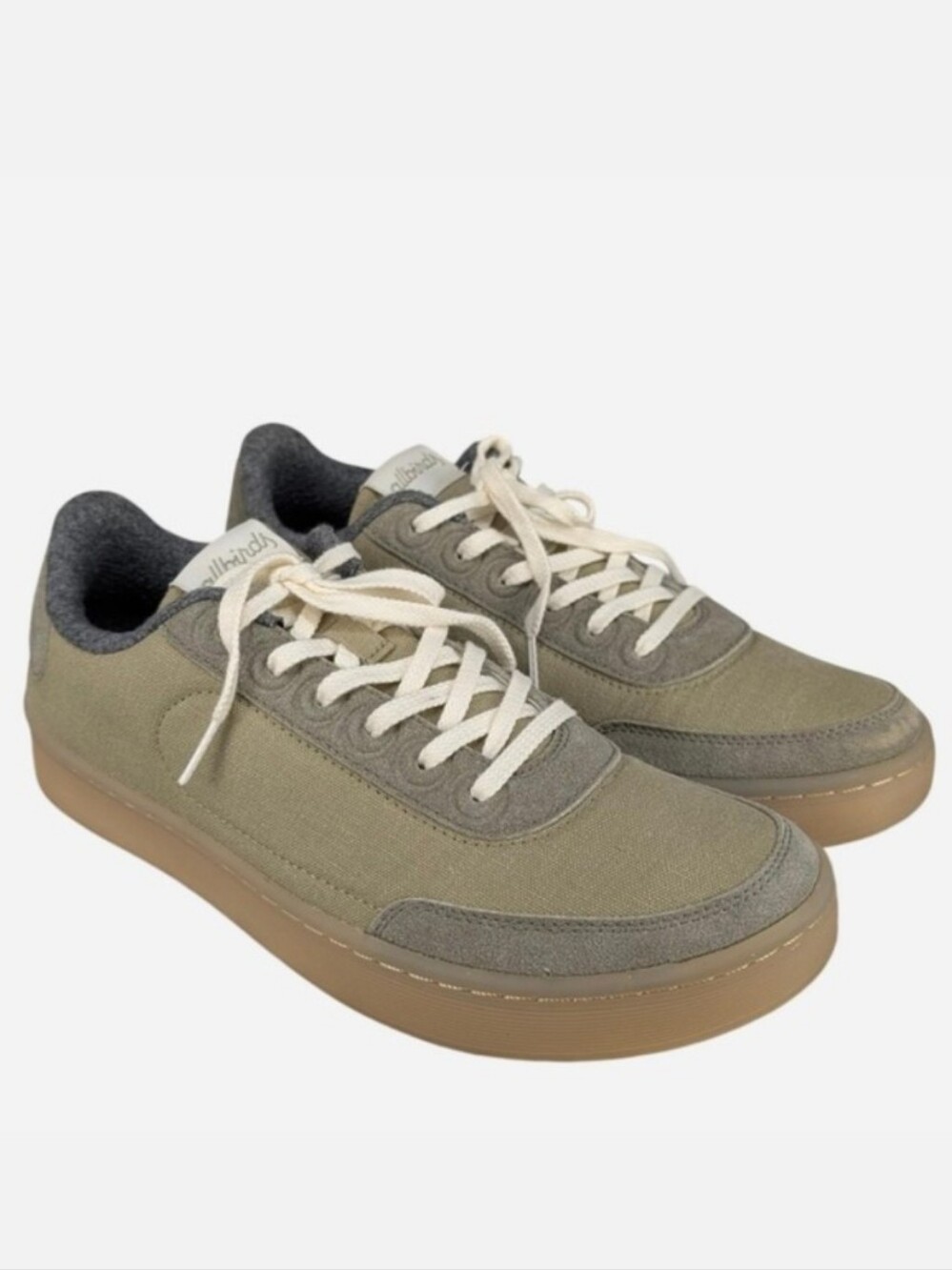 Allbirds Varsity Cruiser Light Burnt Olive Canvas Sneakers Gum Sole Size 10.5